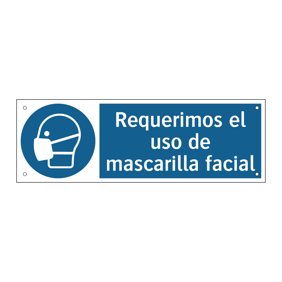 Requerimos el uso de mascarilla facial