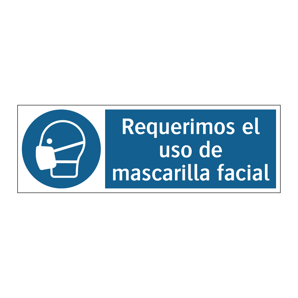 Requerimos el uso de mascarilla facial
