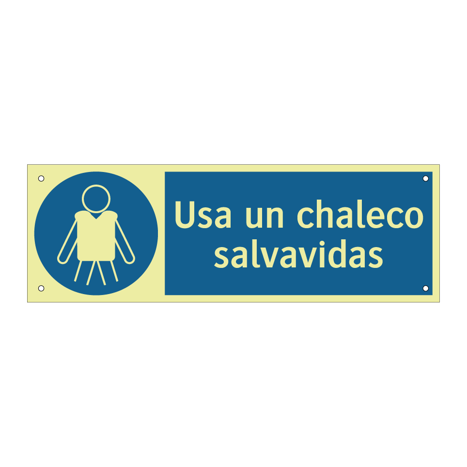 Usa un chaleco salvavidas