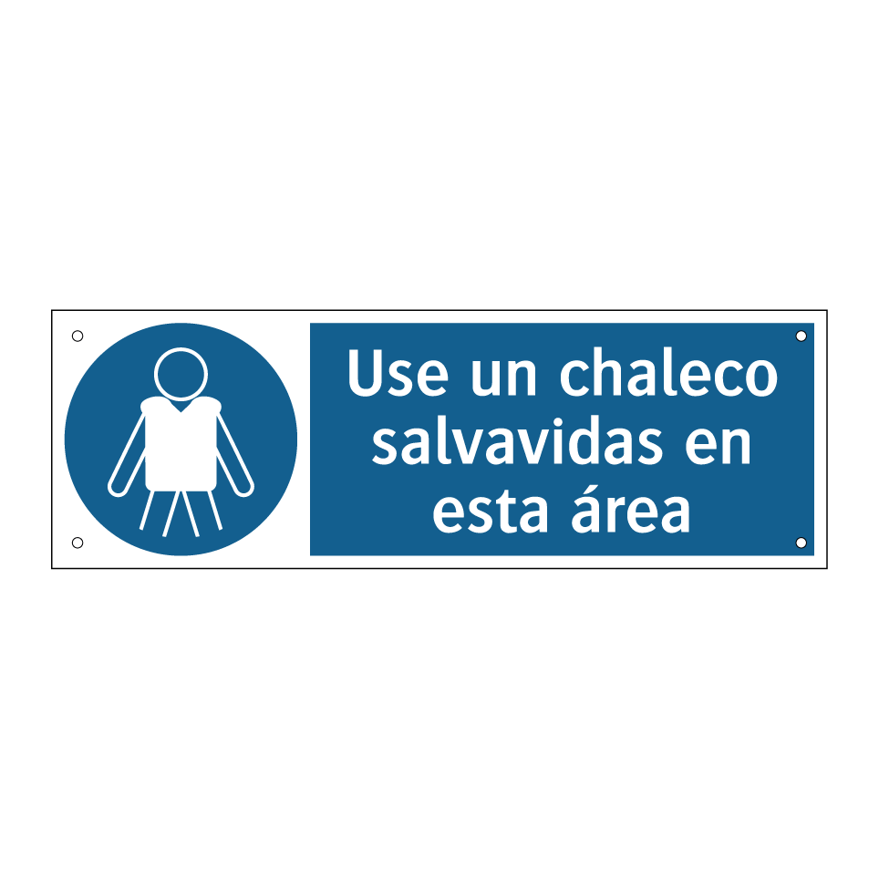 Use un chaleco salvavidas en esta área