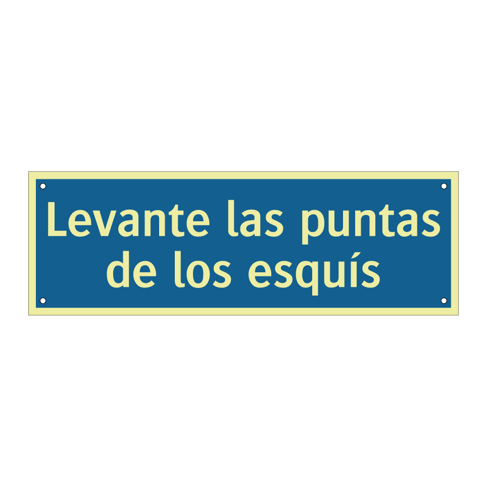 Levante las puntas de los esquís