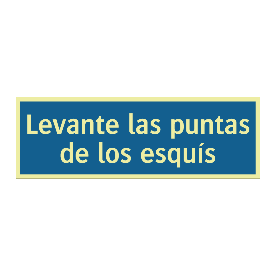Levante las puntas de los esquís