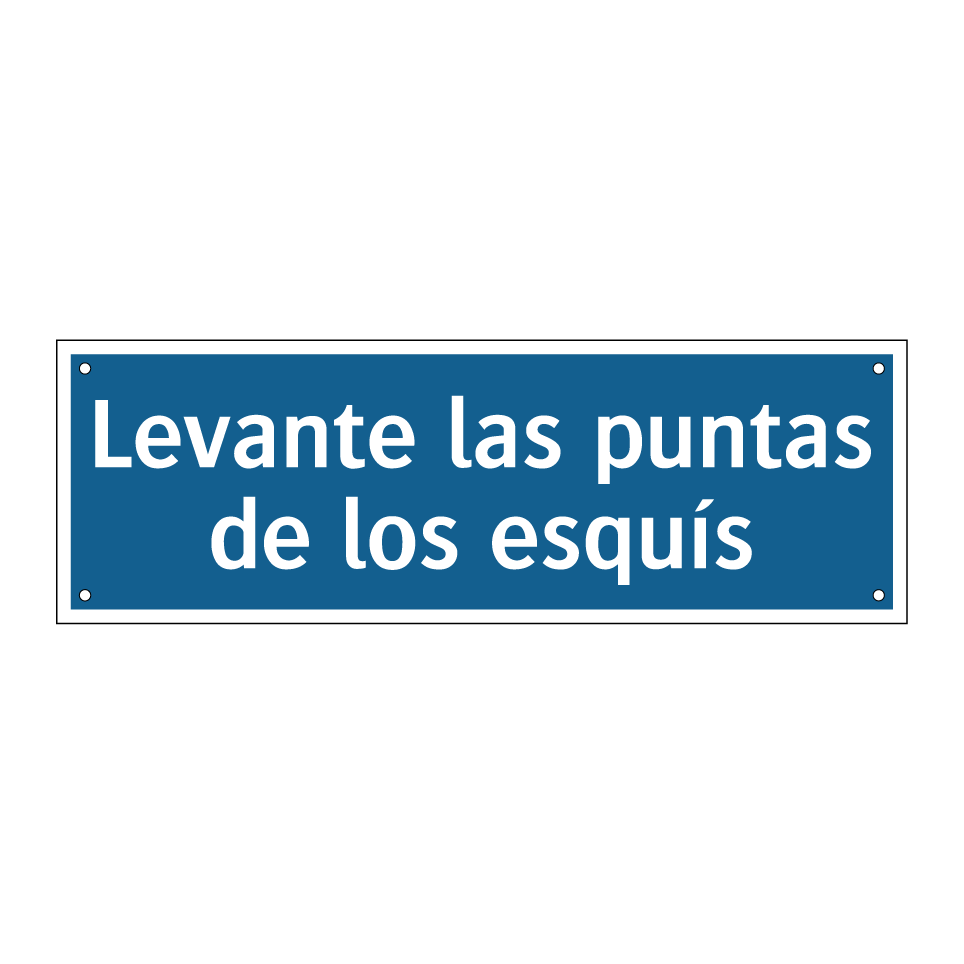 Levante las puntas de los esquís