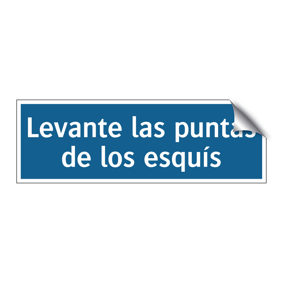 Levante las puntas de los esquís