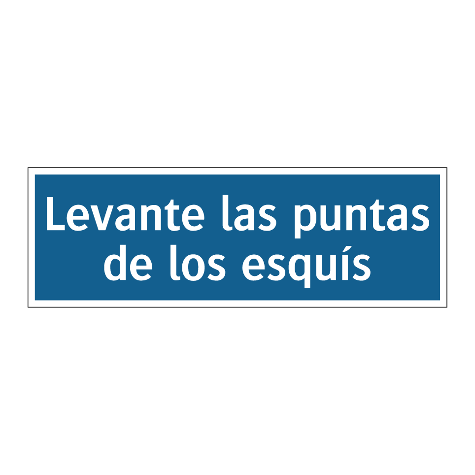 Levante las puntas de los esquís