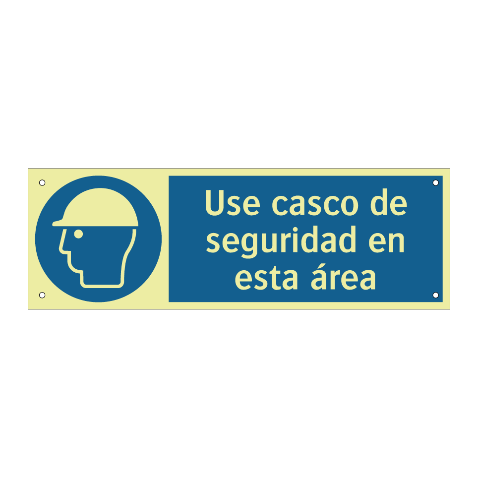 Use casco de seguridad en esta área