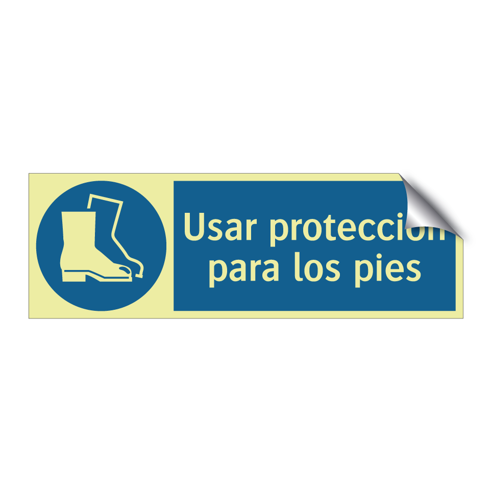 Usar protección para los pies