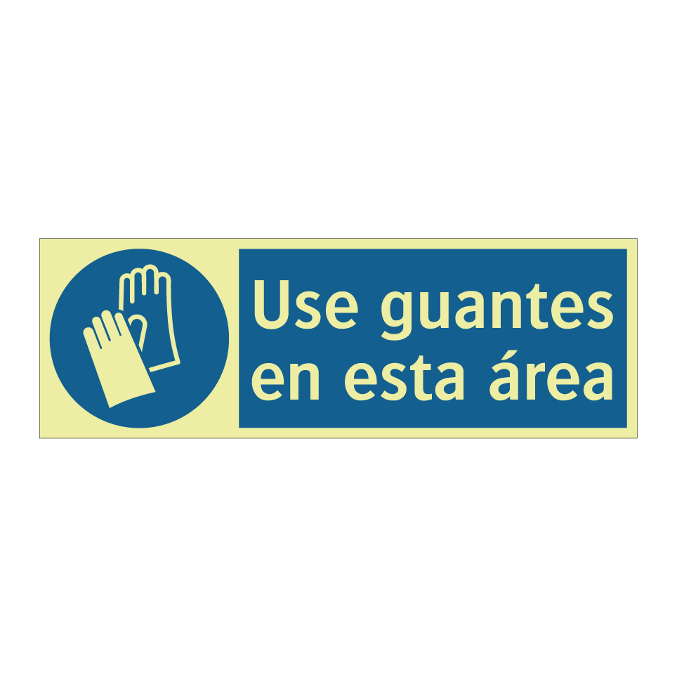 Use guantes en esta área