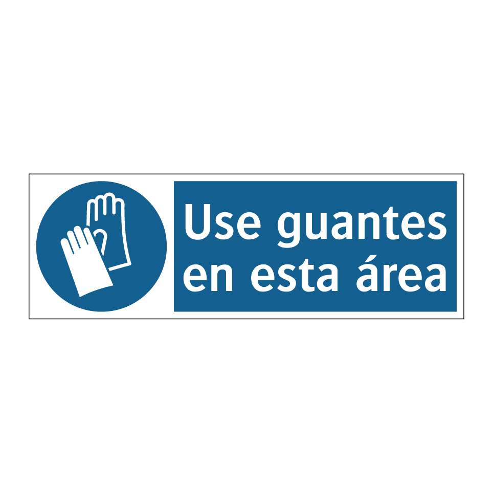Use guantes en esta área