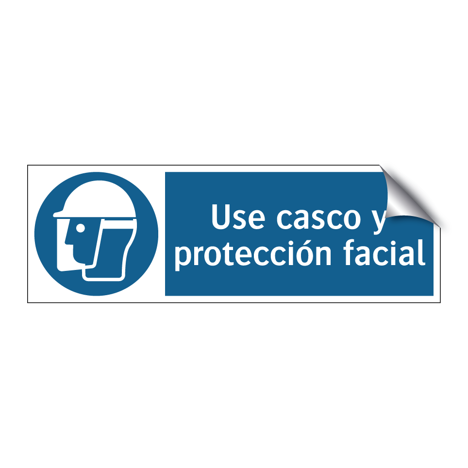 Use casco y protección facial