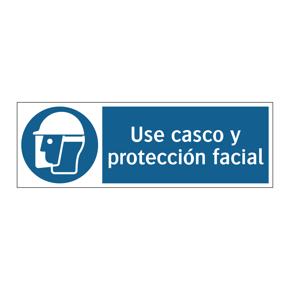 Use casco y protección facial