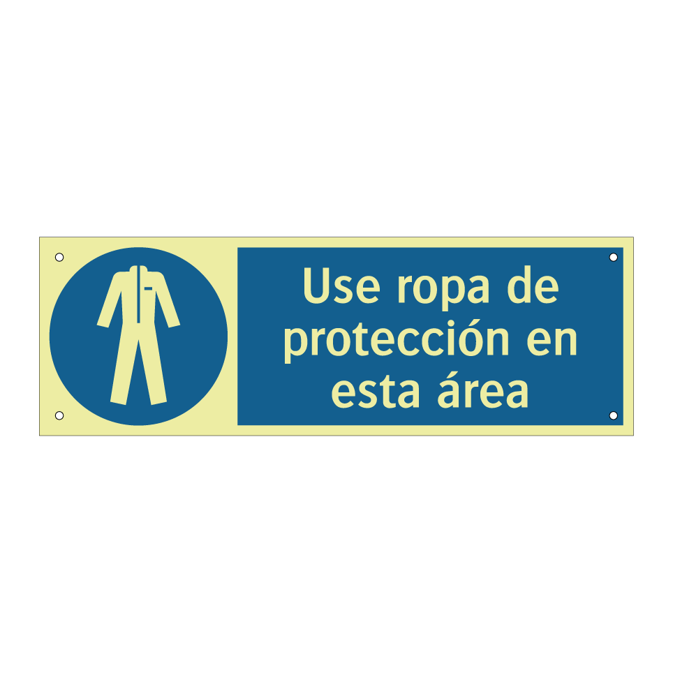 Use ropa de protección en esta área