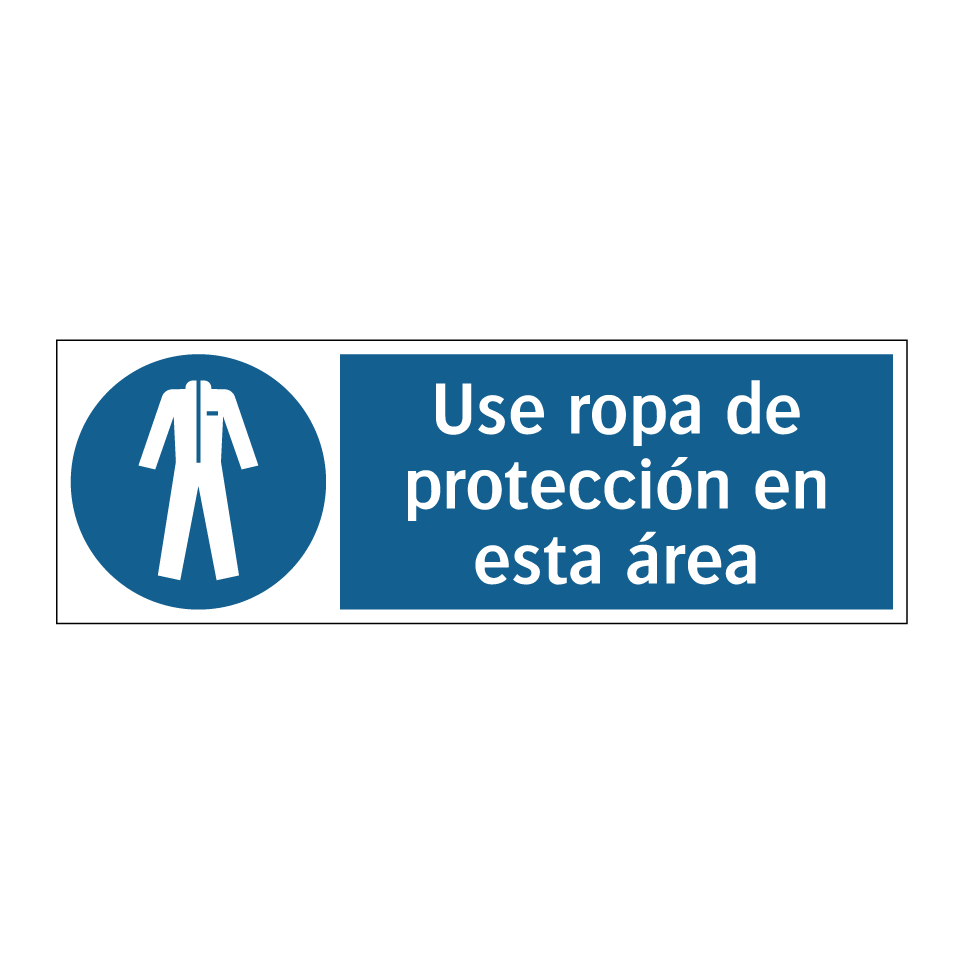 Use ropa de protección en esta área