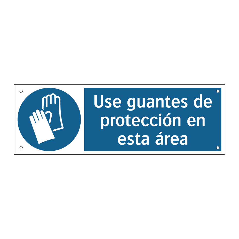 Use guantes de protección en esta área