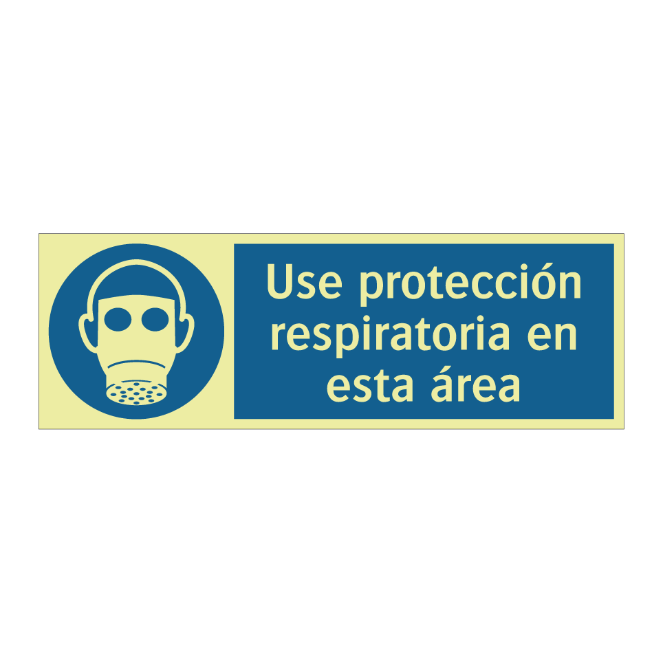 Use protección respiratoria en esta área