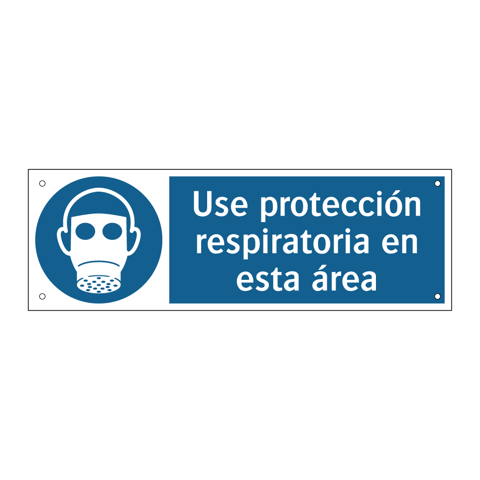 Use protección respiratoria en esta área