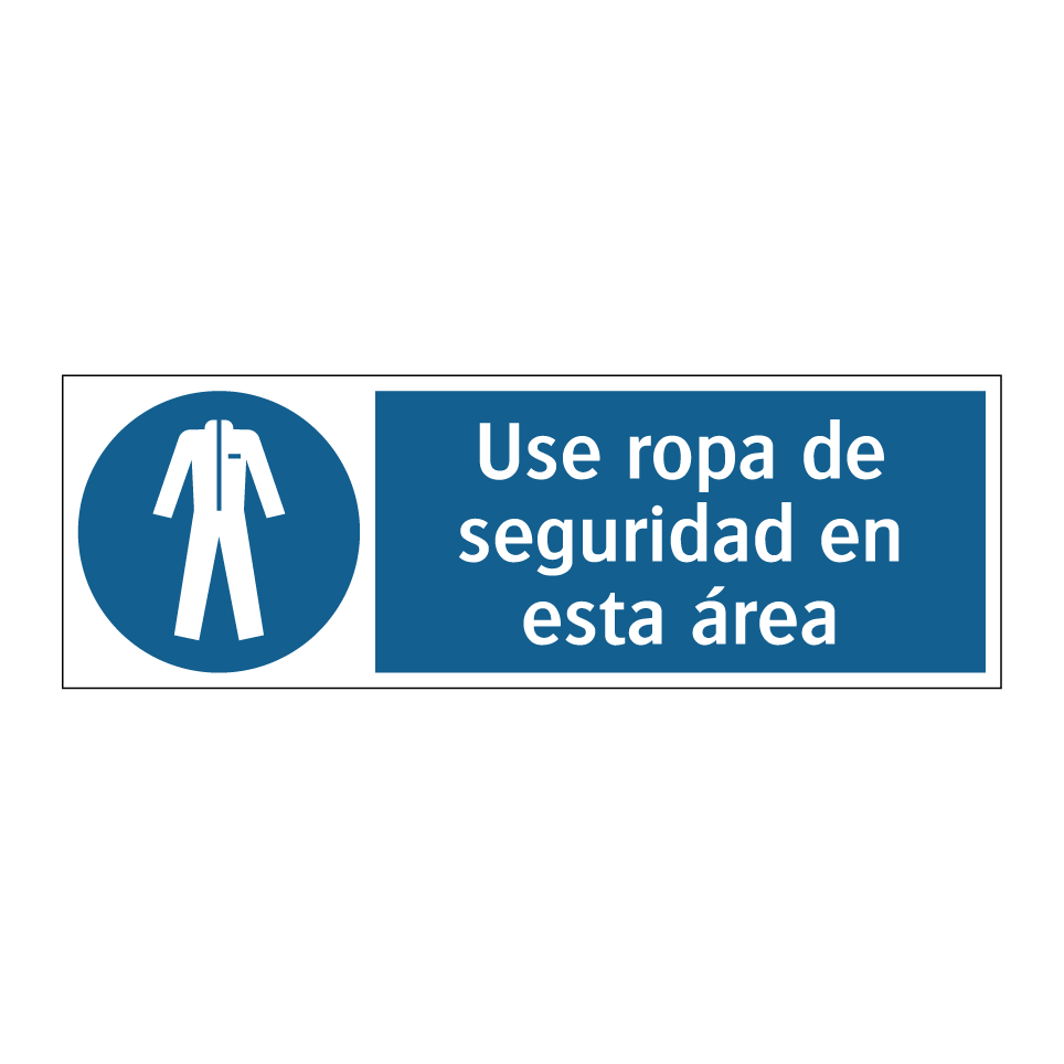 Use ropa de seguridad en esta área