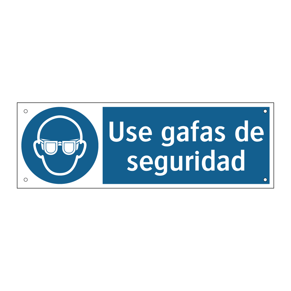 Use gafas de seguridad