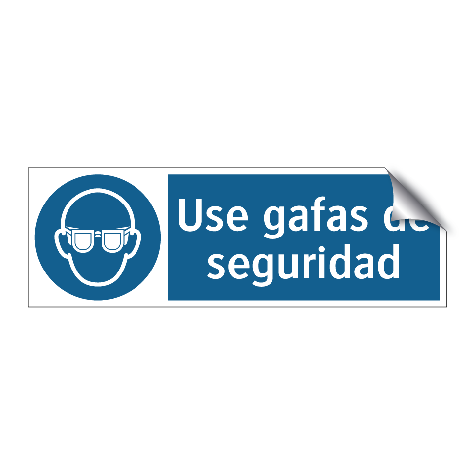 Use gafas de seguridad