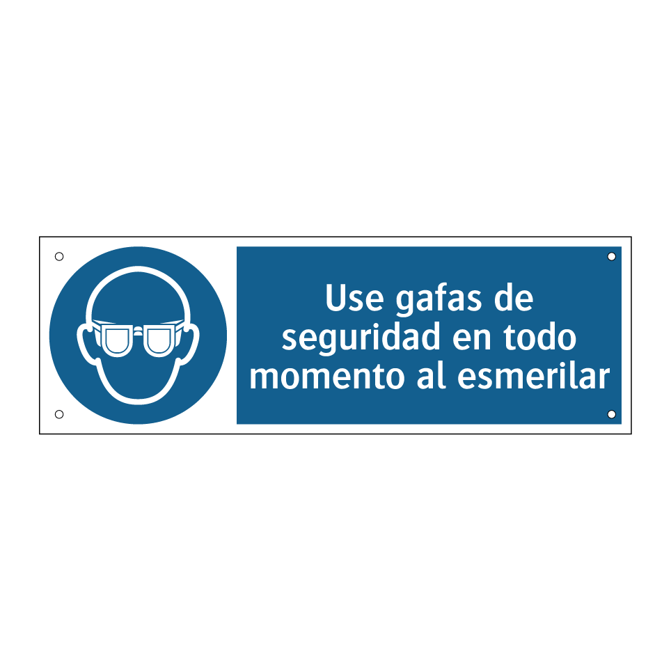 Use gafas de seguridad en todo momento al esmerilar