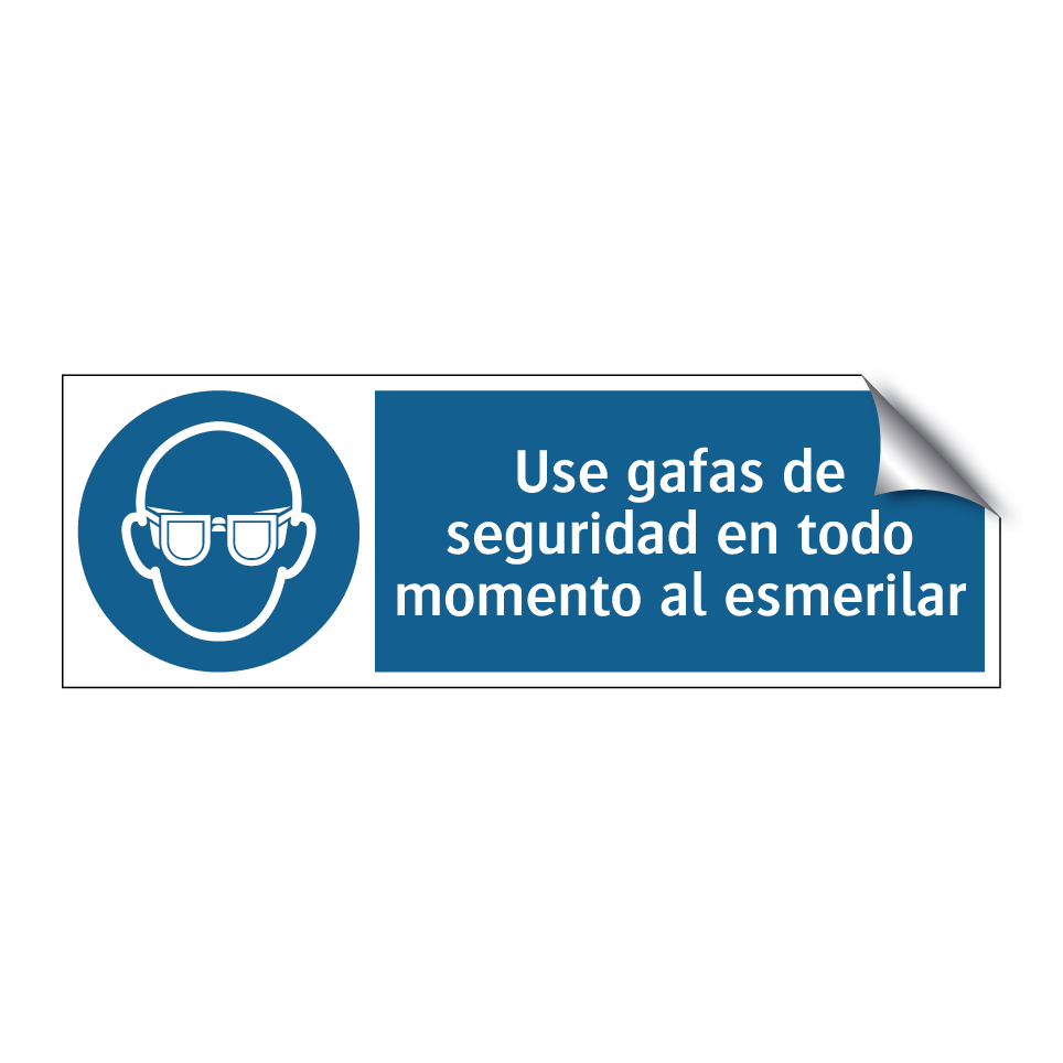 Use gafas de seguridad en todo momento al esmerilar