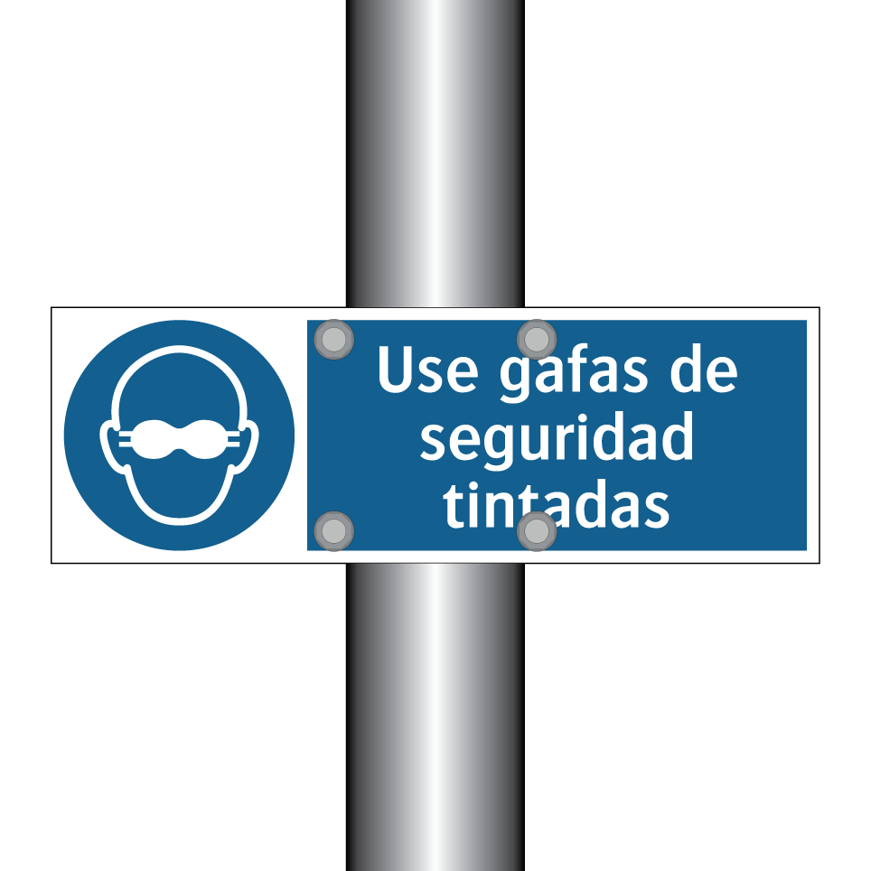 Use gafas de seguridad tintadas