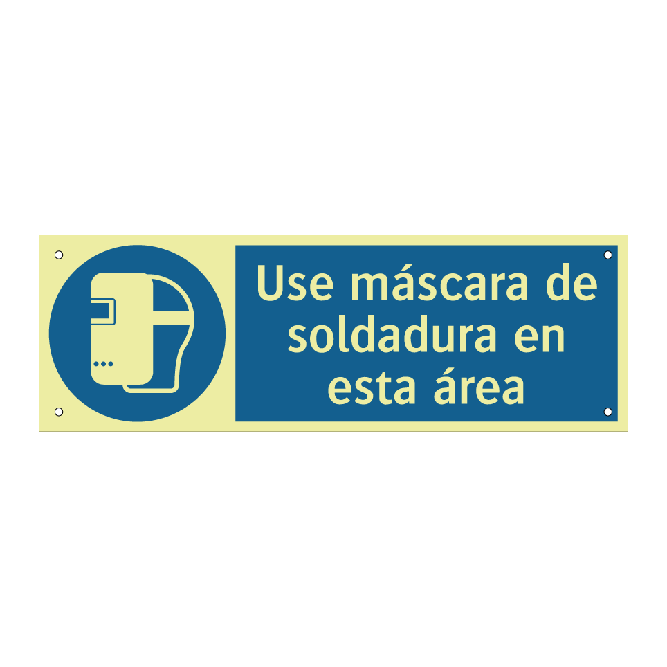 Use máscara de soldadura en esta área