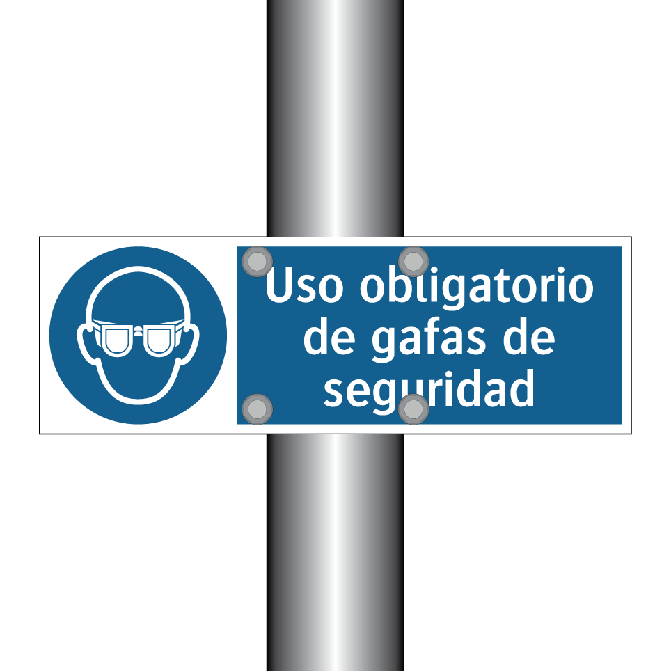 Uso obligatorio de gafas de seguridad