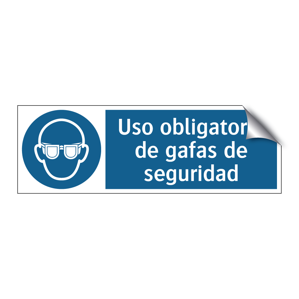 Uso obligatorio de gafas de seguridad