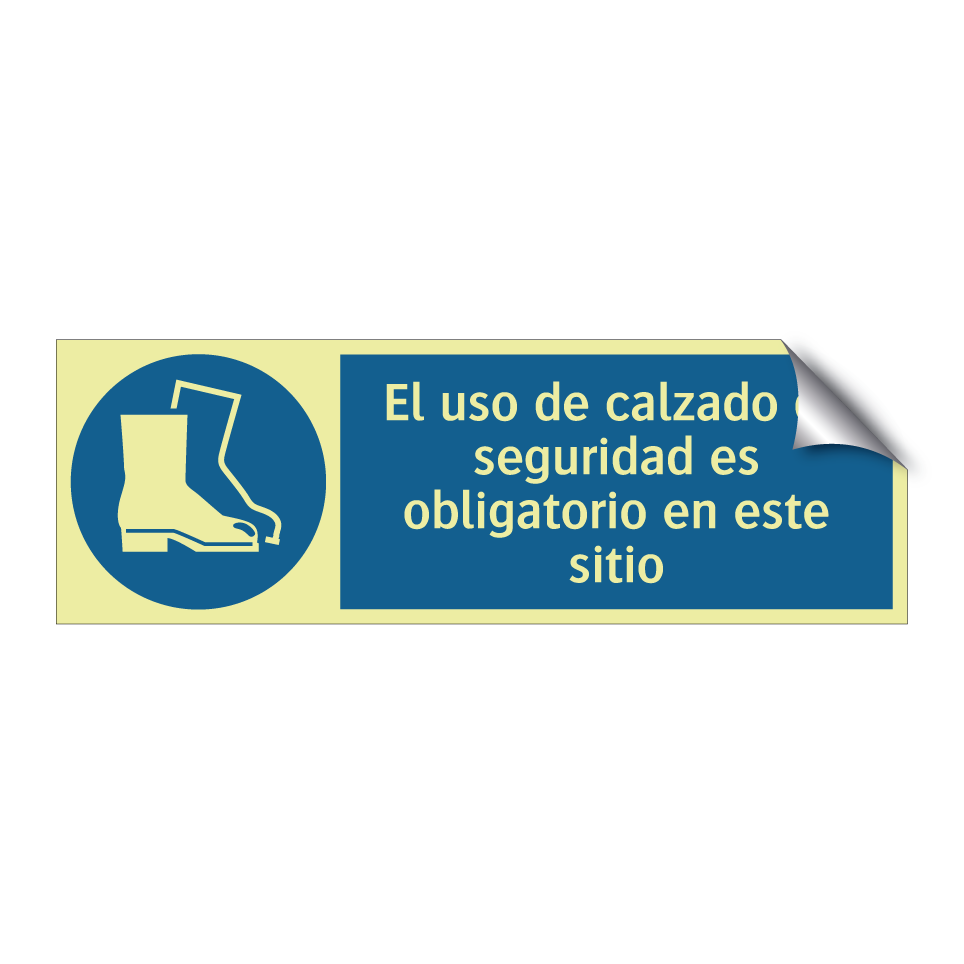 El uso de calzado de seguridad es obligatorio en este sitio