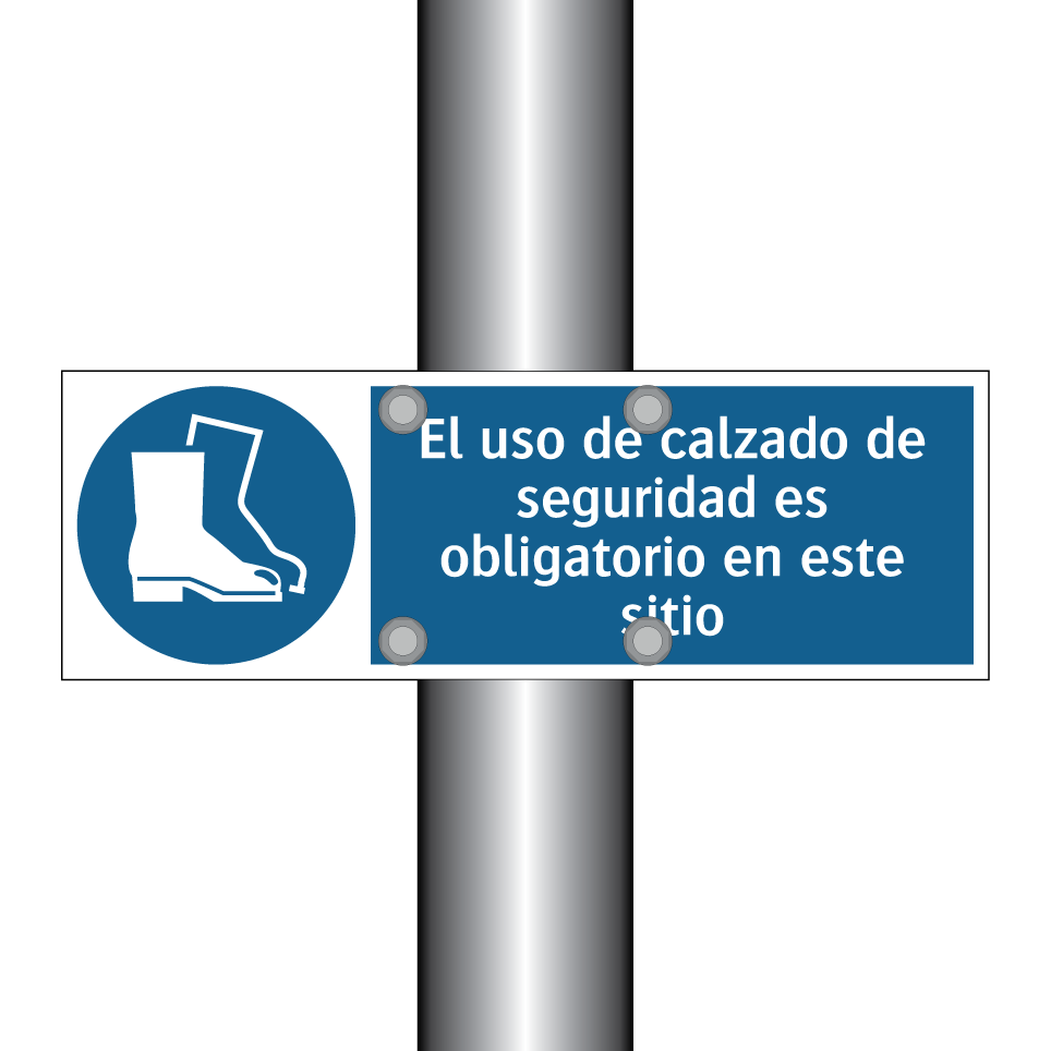 El uso de calzado de seguridad es obligatorio en este sitio