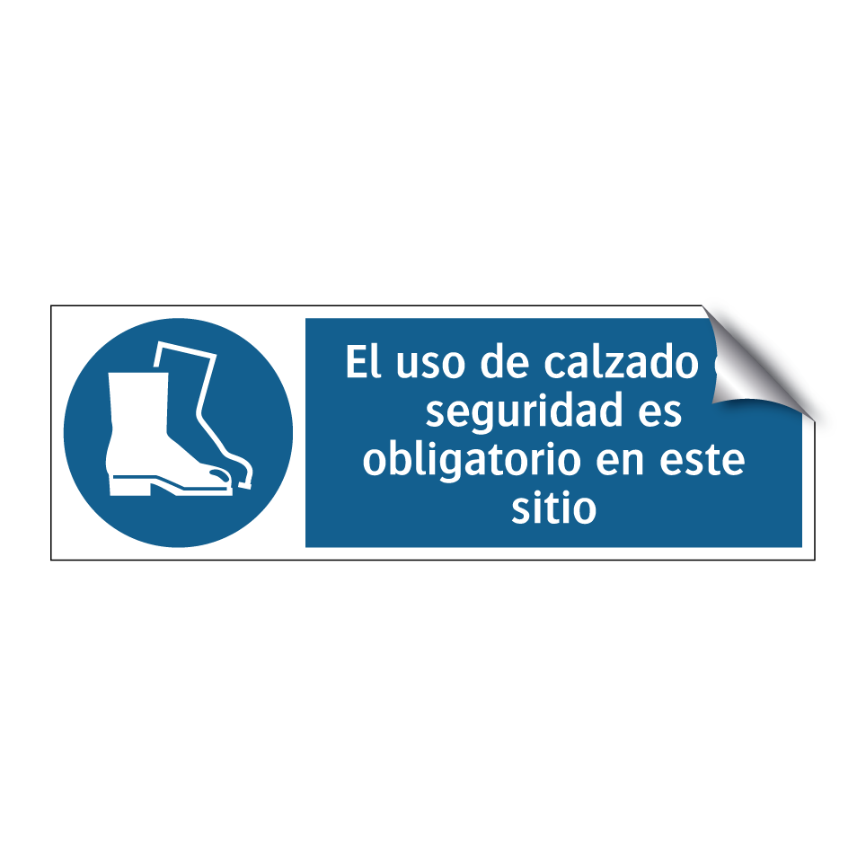 El uso de calzado de seguridad es obligatorio en este sitio