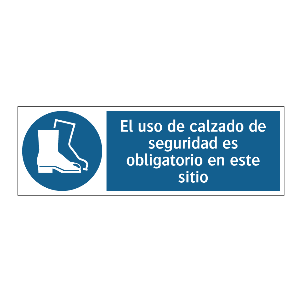El uso de calzado de seguridad es obligatorio en este sitio