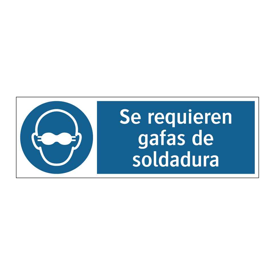 Se requieren gafas de soldadura