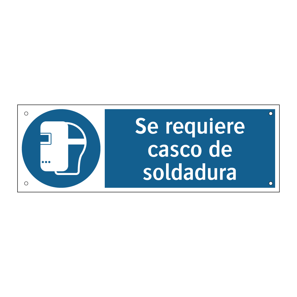Se requiere casco de soldadura