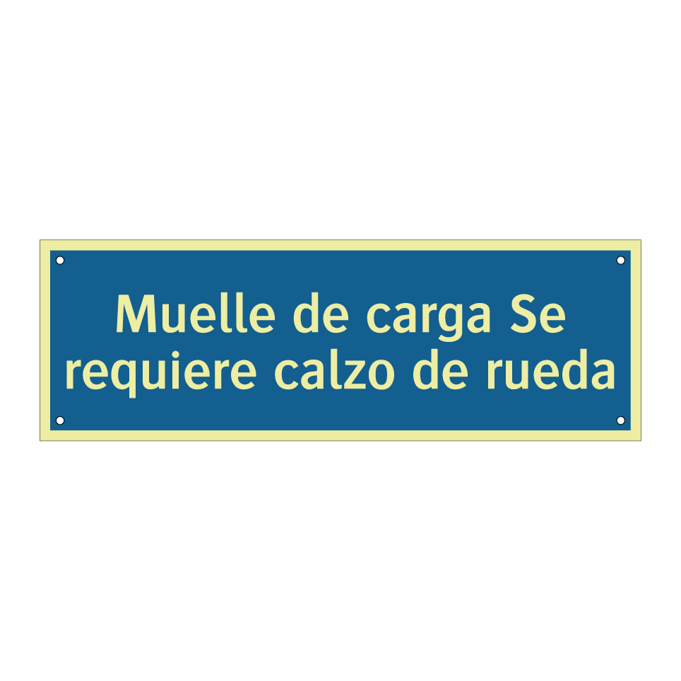 Muelle de carga Se requiere calzo de rueda