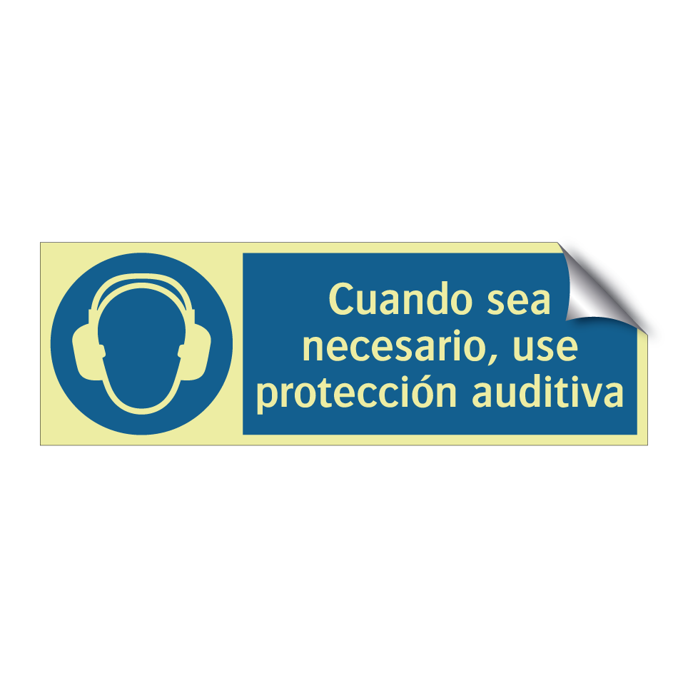 Cuando sea necesario, use protección auditiva