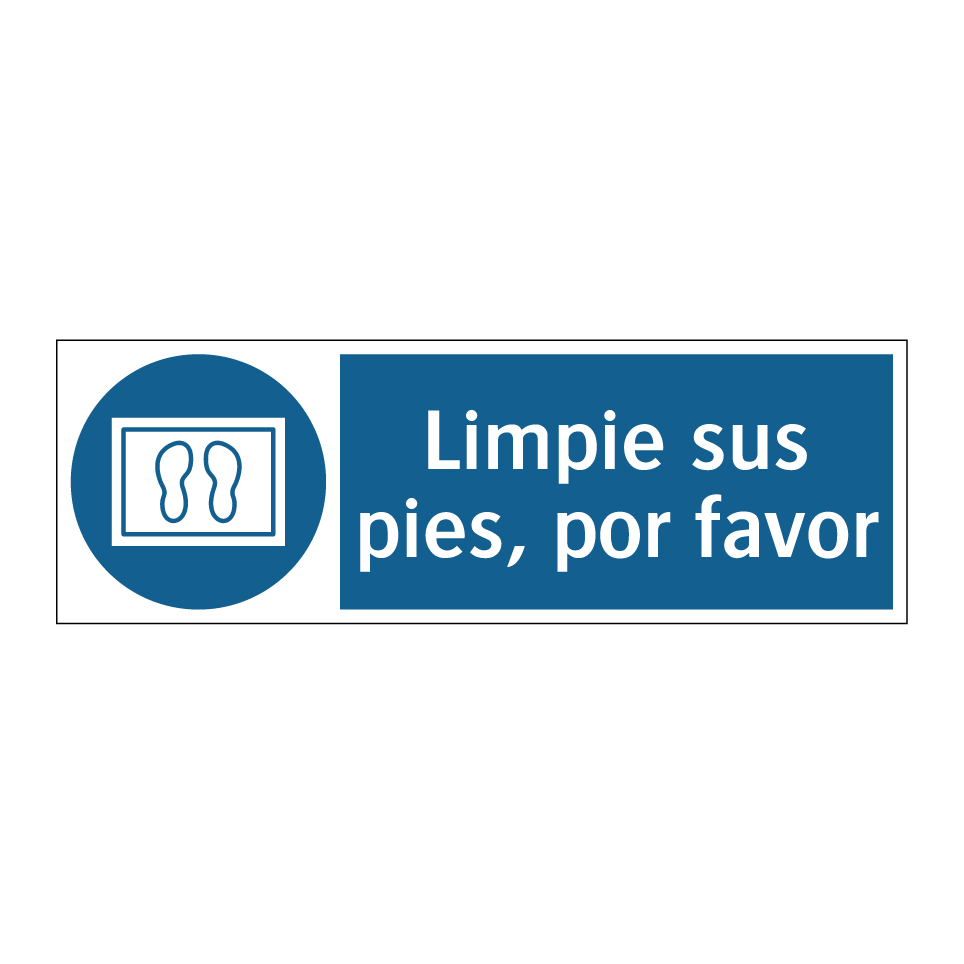 Limpie sus pies, por favor