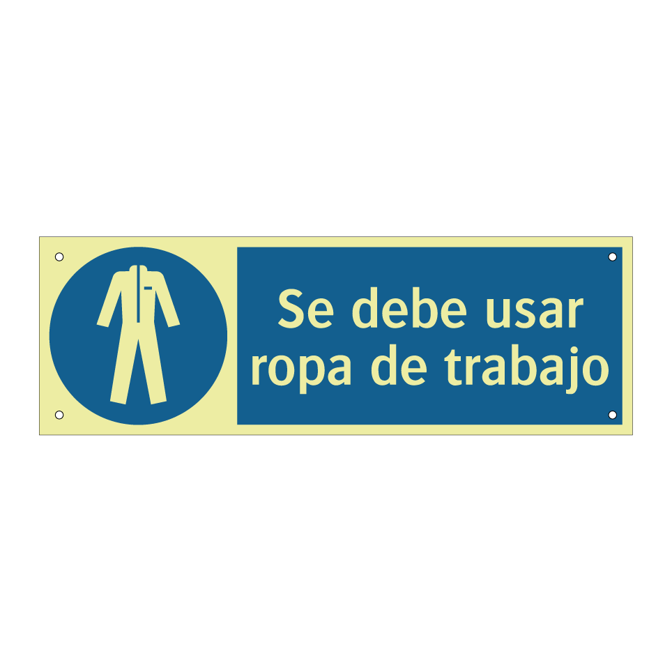 Se debe usar ropa de trabajo