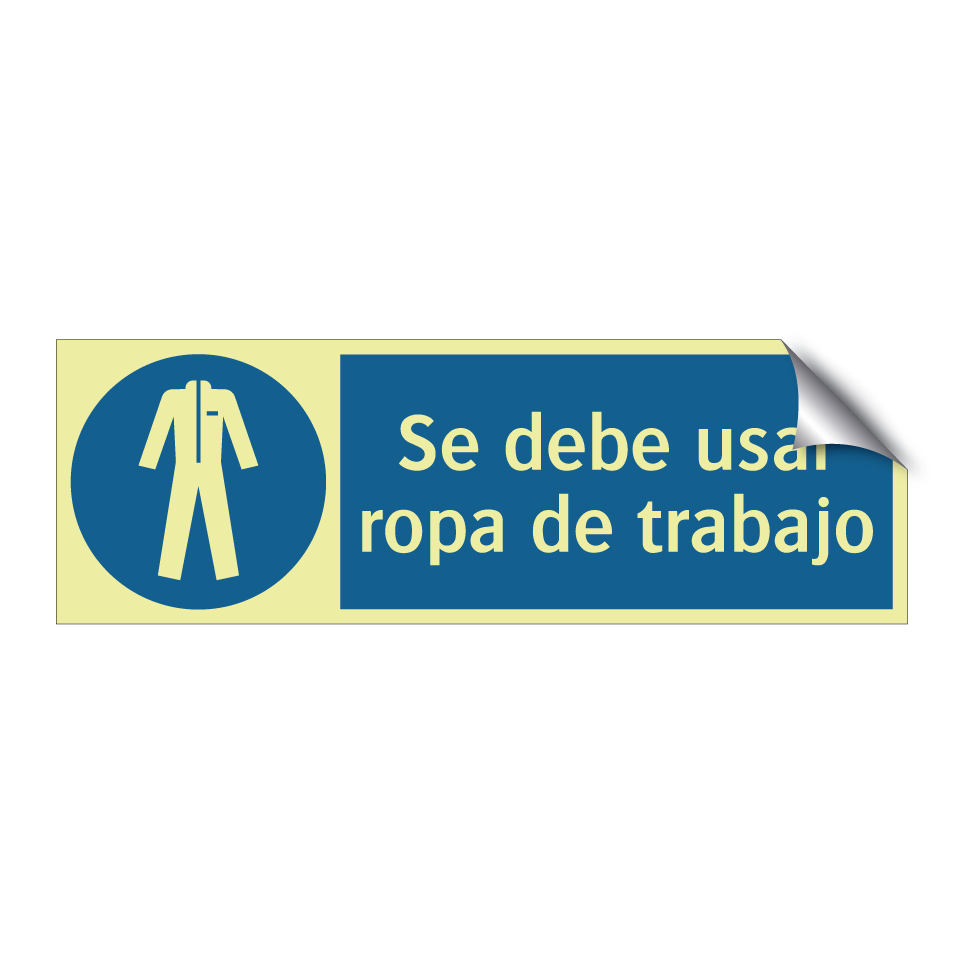 Se debe usar ropa de trabajo