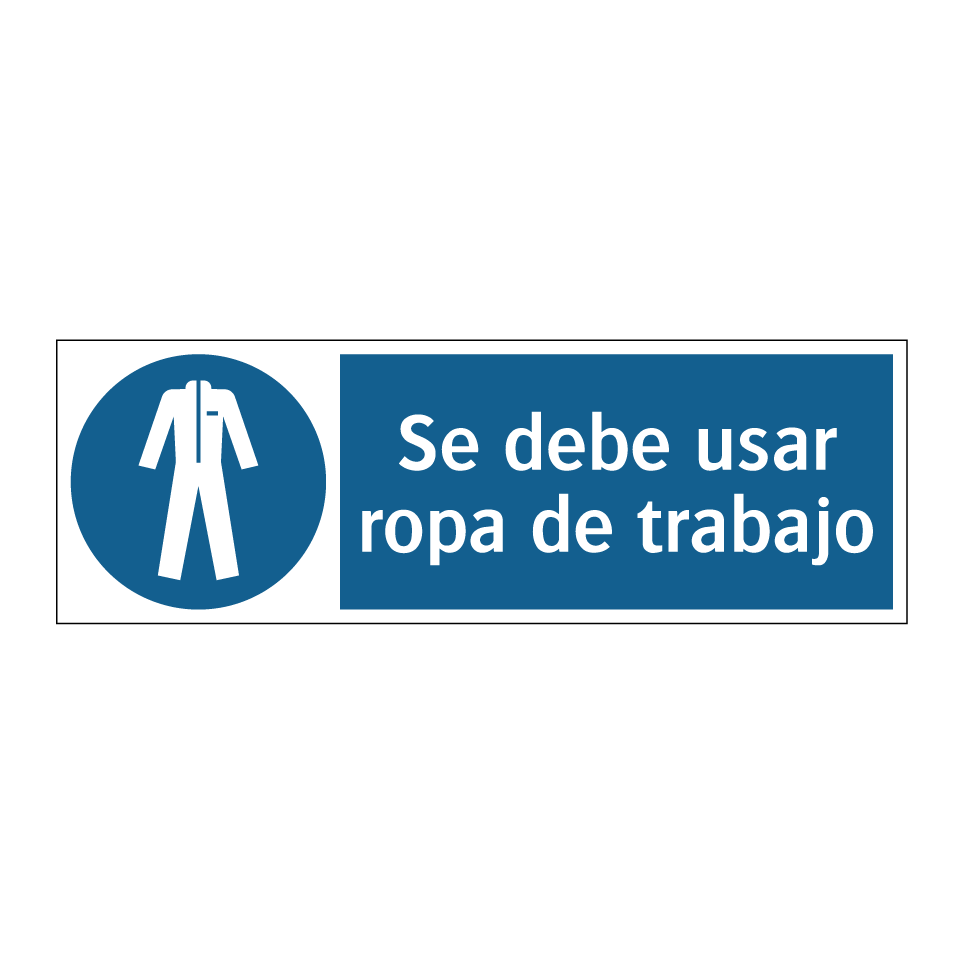 Se debe usar ropa de trabajo