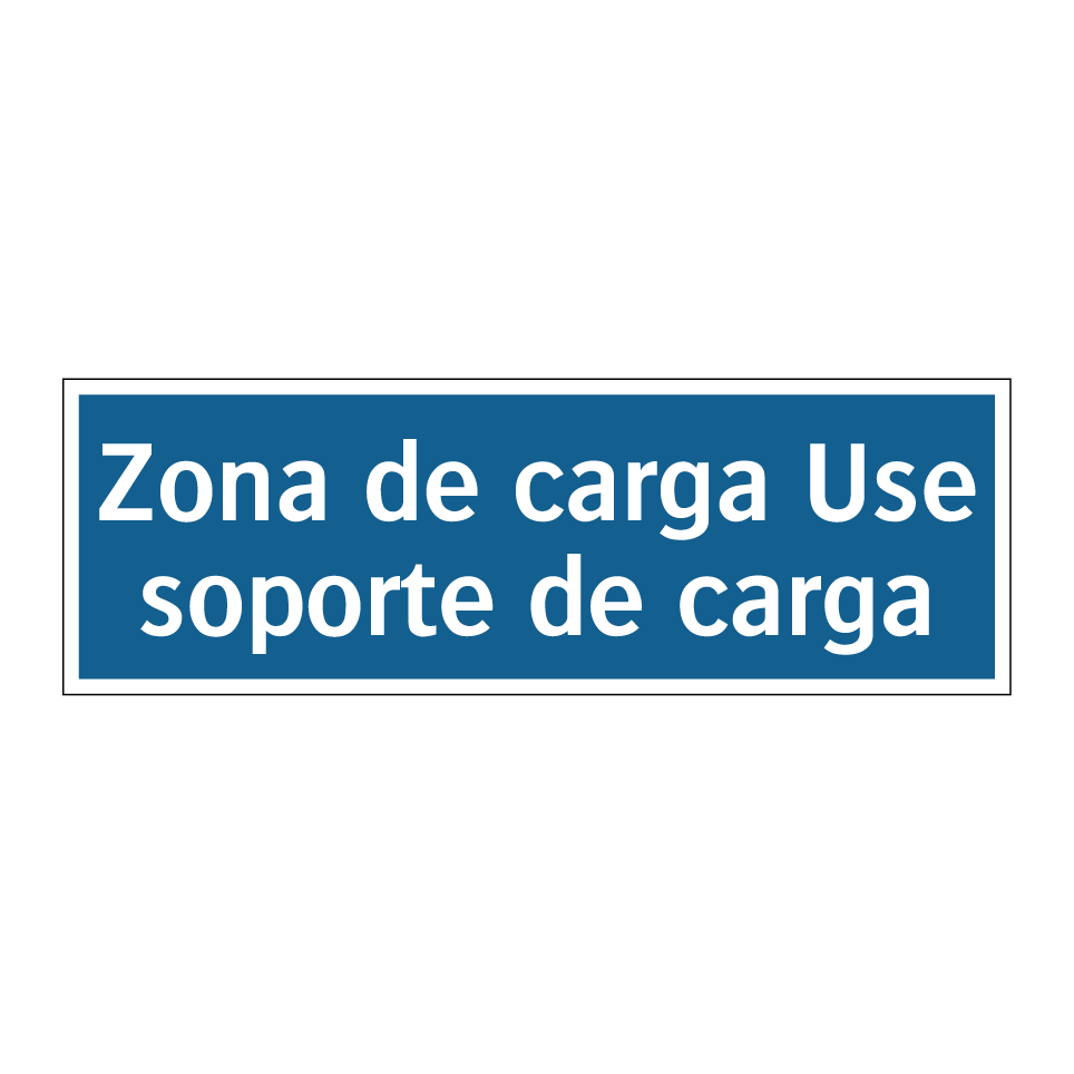 Zona de carga Use soporte de carga