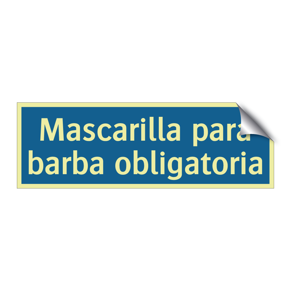 Mascarilla para barba obligatoria