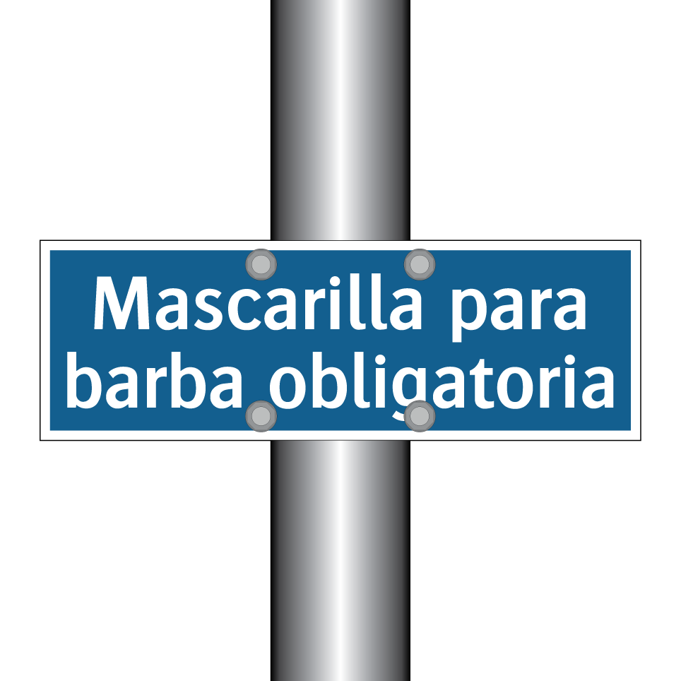 Mascarilla para barba obligatoria
