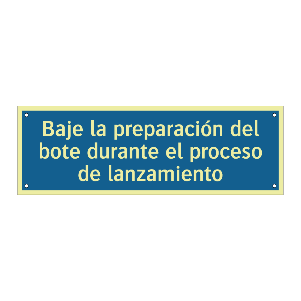 Baje la preparación del bote durante el proceso de lanzamiento