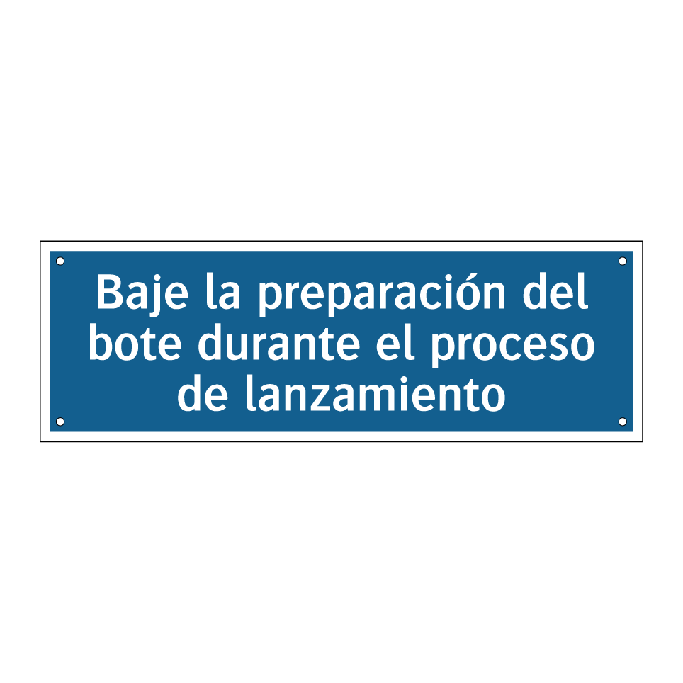 Baje la preparación del bote durante el proceso de lanzamiento