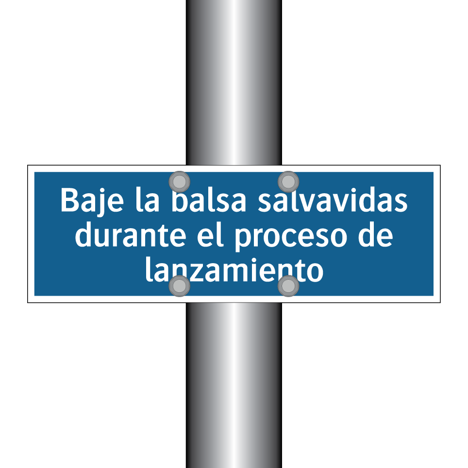 Baje la balsa salvavidas durante el proceso de lanzamiento