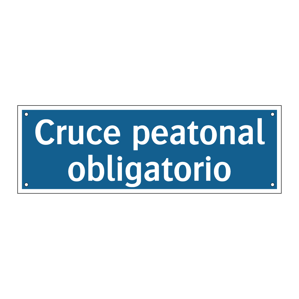 Cruce peatonal obligatorio