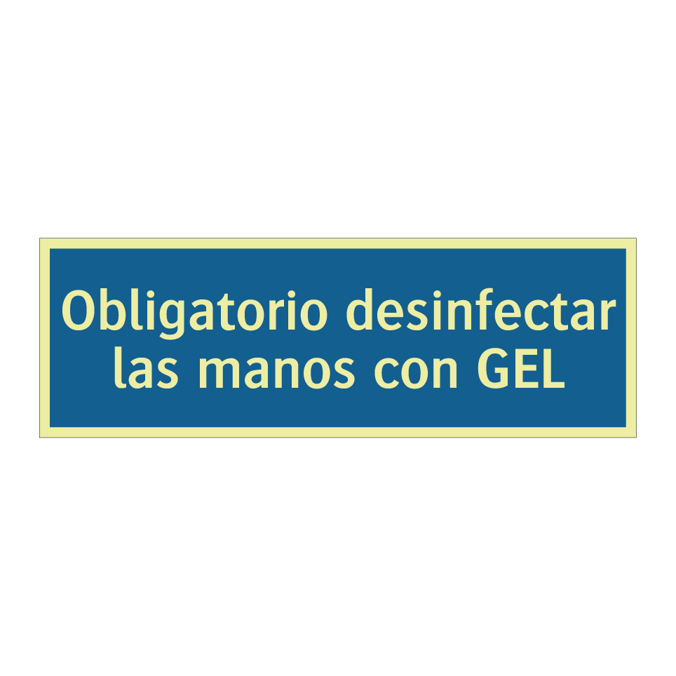 Obligatorio desinfectar las manos con GEL