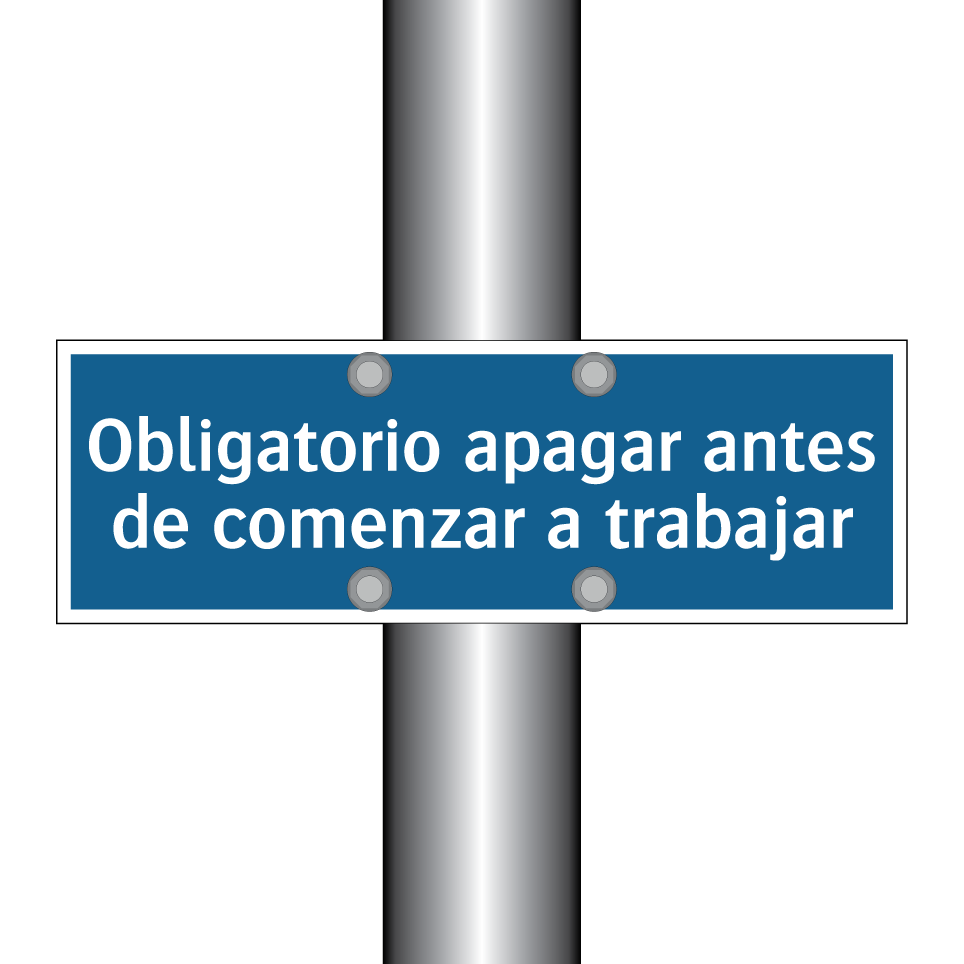 Obligatorio apagar antes de comenzar a trabajar
